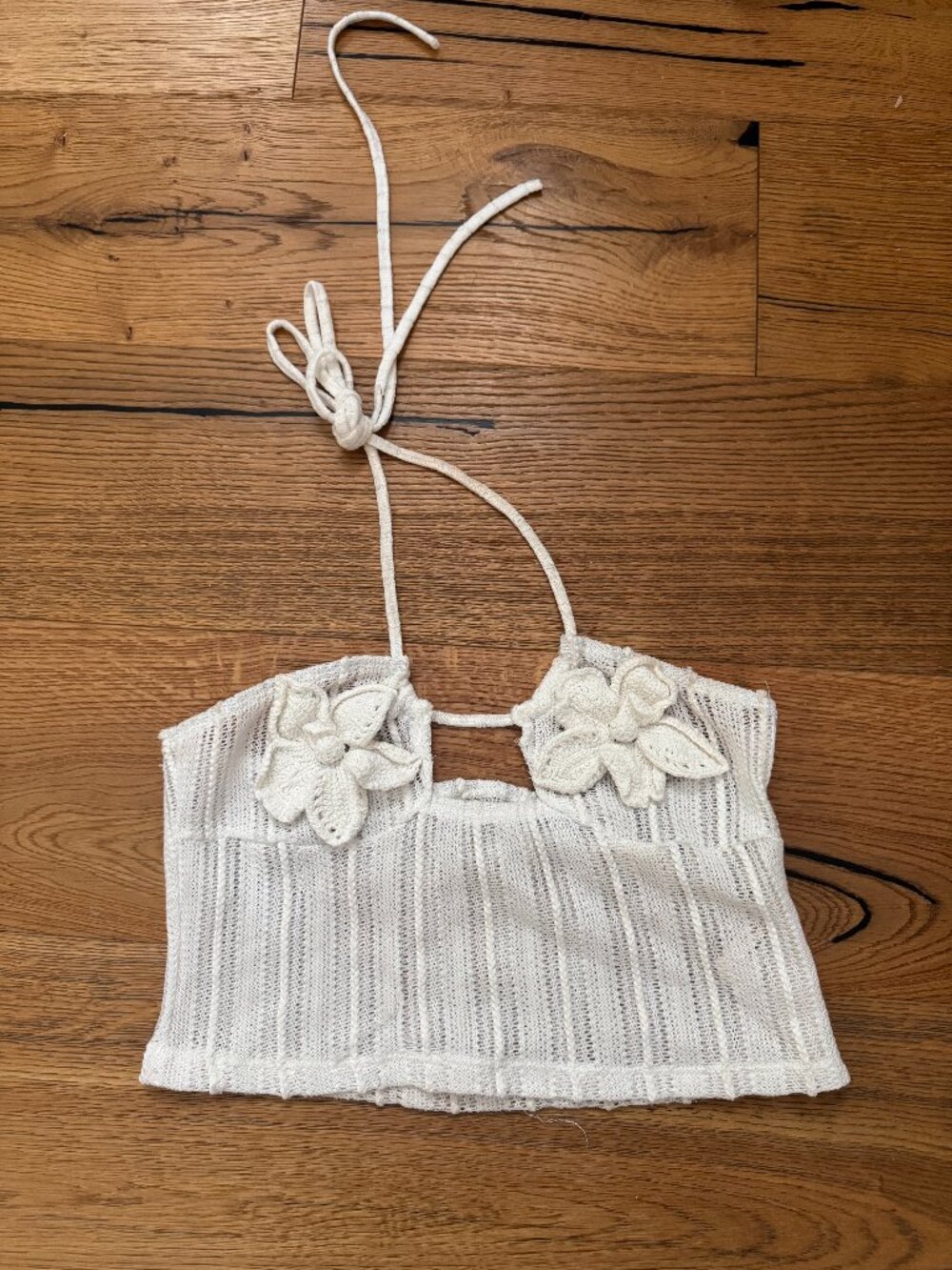 Crochet Floral Halter Top